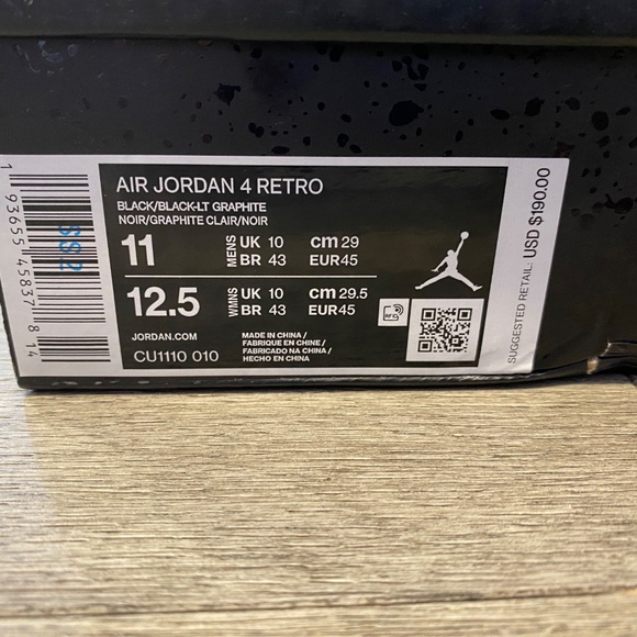 Dead Stock Retro 4 Black Cats - Picture 9 of 9